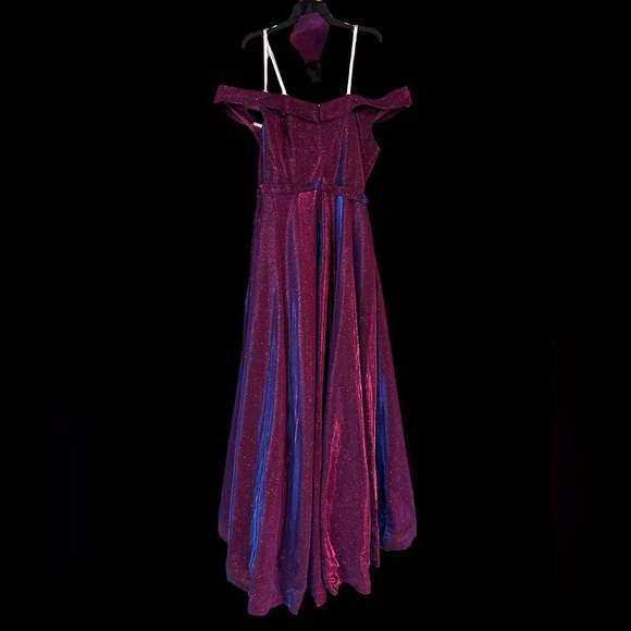 Cecilia Couture purple gown size 16 - Picture 3 of 3